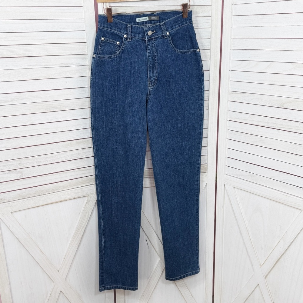 St. John's Bay High Waist Straight Leg Mom Jeans Blue Size‎ 6
